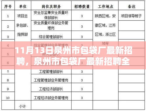 泉州市包袋厂最新招聘全面解析，产品特性、用户体验与目标用户群体分析