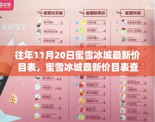 蜜雪冰城最新价目表揭秘，查询步骤指南（适合初学者与进阶用户）
