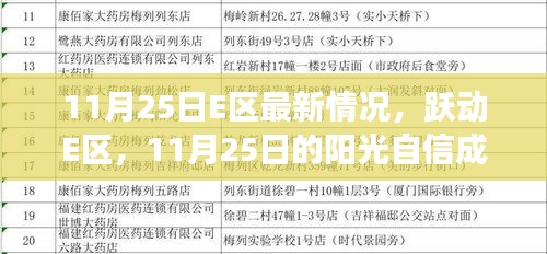 跃动E区，11月25日阳光自信成长之旅最新情况