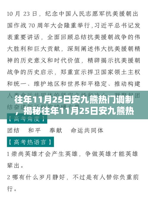 揭秘往年11月25日安九熊热门调制背后的科技策略与趋势分析