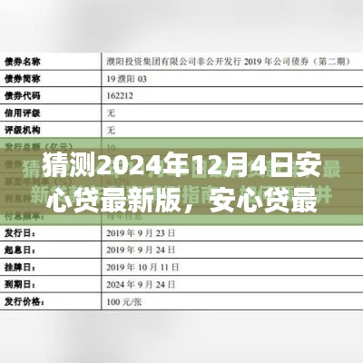 安心贷展望，行业影响与未来前景展望至2024年12月4日最新版解析