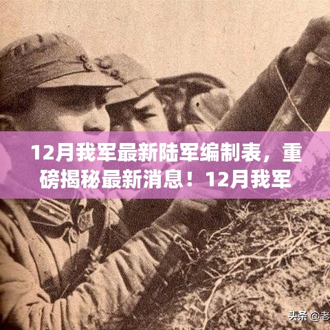 揭秘最新陆军编制表，我军陆军编制调整重磅消息曝光！