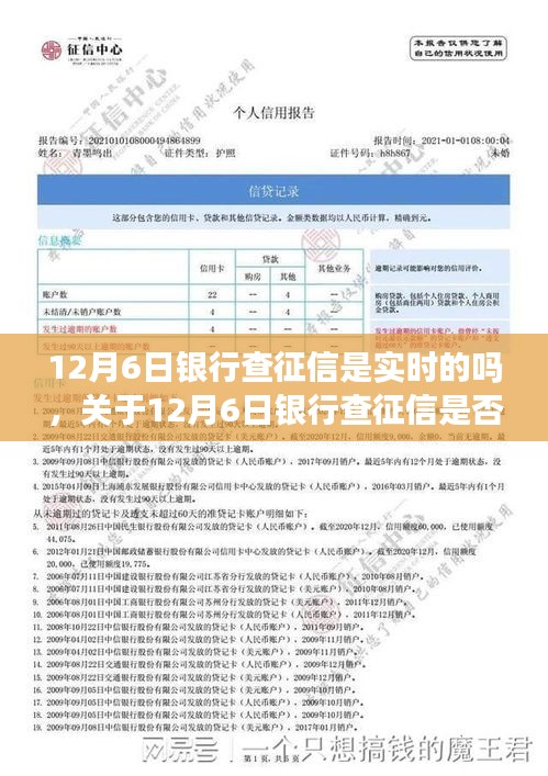 关于12月6日银行查征信是否为实时查询的探讨，实时性解析与探讨