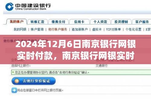 南京银行网银实时付款指南，高效支付方式助你掌握未来金融趋势