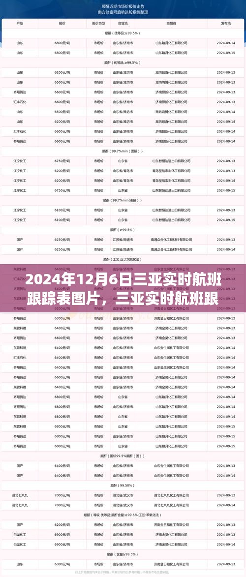 揭秘三亚实时航班跟踪表图片，意义与影响