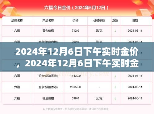 2024年12月6日下午实时金价查询步骤指南，详细解读与理解