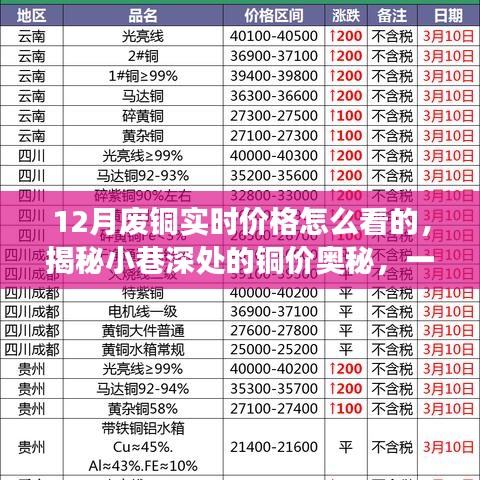 揭秘小巷深处的特色小店，废铜实时价格风云解读