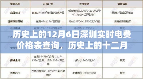 历史上的十二月六日，深圳实时电费价格表查询的变迁与影响回顾