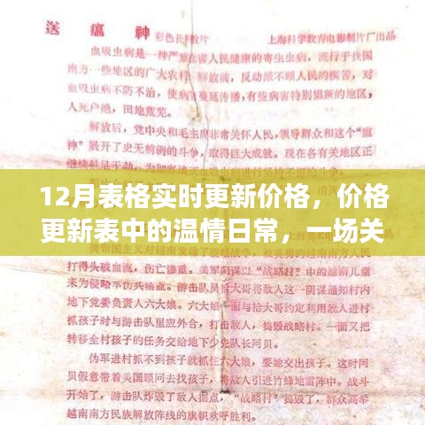 12月价格更新表，友谊与陪伴的温情日常