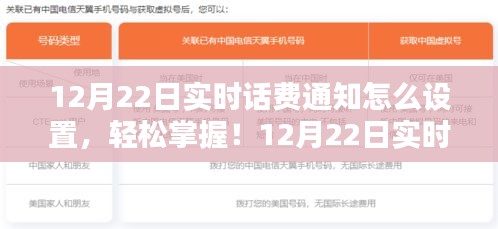 初学者也能轻松学会，12月22日实时话费通知设置全攻略