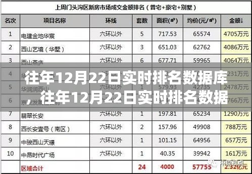 往年12月22日实时排名数据库详解，特性、体验、竞争分析与目标用户洞察综合评测
