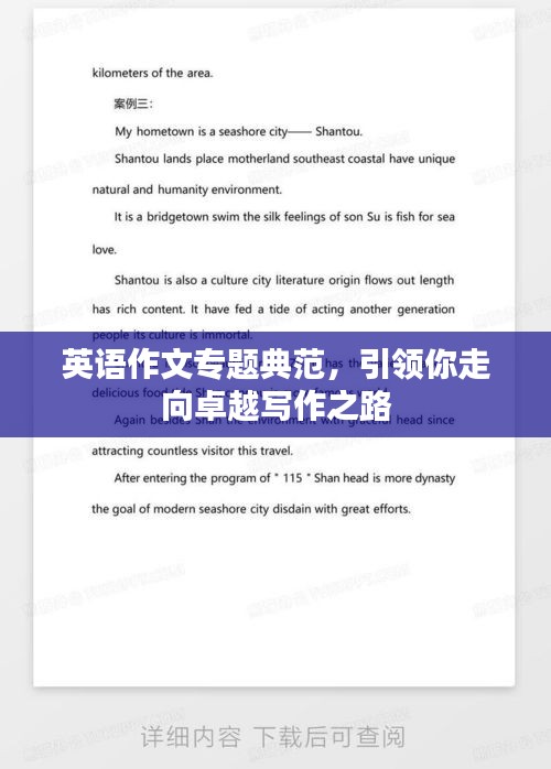 英语作文专题典范，引领你走向卓越写作之路