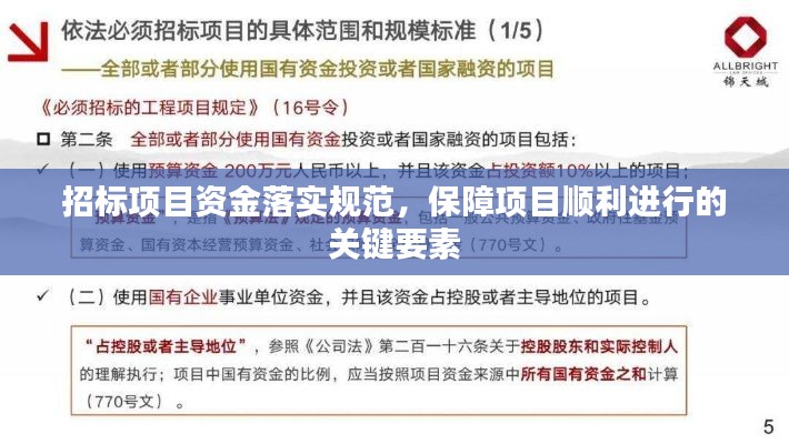招标项目资金落实规范，保障项目顺利进行的关键要素