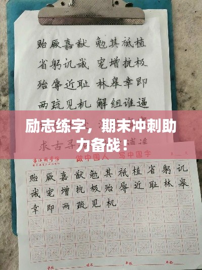 励志练字，期末冲刺助力备战！