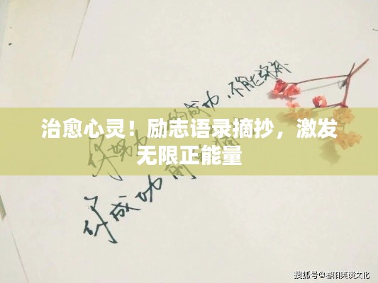 治愈心灵！励志语录摘抄，激发无限正能量