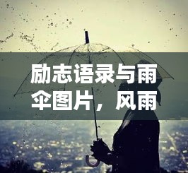 励志语录与雨伞图片，风雨无阻，励志前行！