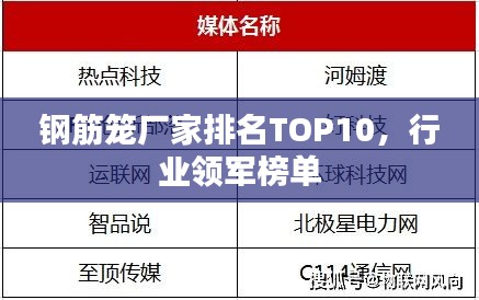钢筋笼厂家排名TOP10，行业领军榜单