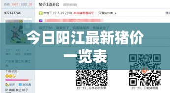 今日阳江最新猪价一览表