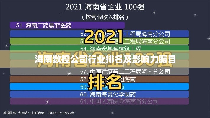 海南数控公司行业排名及影响力瞩目