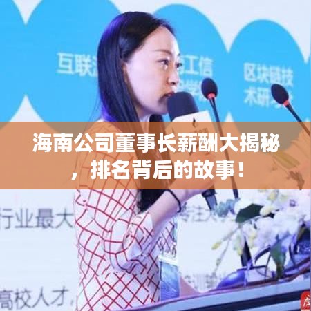 海南公司董事长薪酬大揭秘，排名背后的故事！