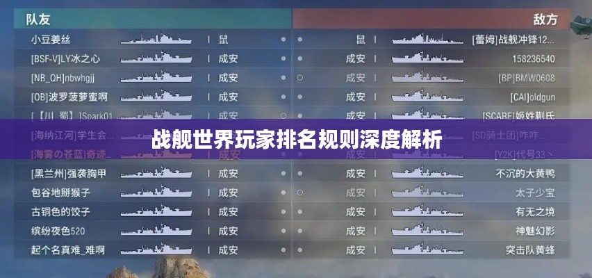 战舰世界玩家排名规则深度解析