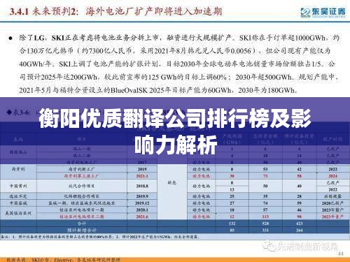 衡阳优质翻译公司排行榜及影响力解析