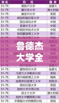 鲁德杰大学全球排名及影响力解析