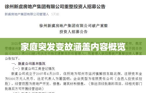 家庭突发变故涵盖内容概览
