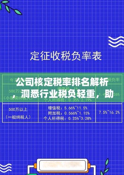 公司核定税率排名解析，洞悉行业税负轻重，助力企业决策参考