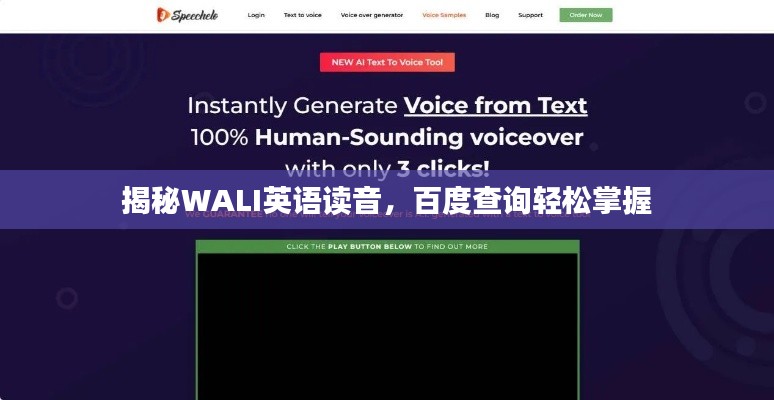 揭秘WALI英语读音，百度查询轻松掌握