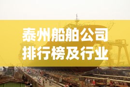 泰州船舶公司排行榜及行业影响力解析