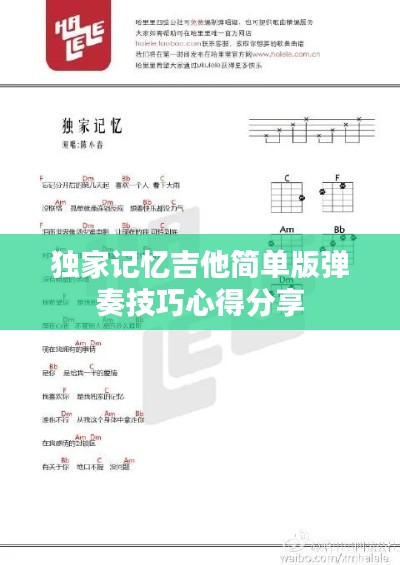 独家记忆吉他简单版弹奏技巧心得分享