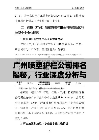 广州喷塑护栏公司排名揭秘，行业深度分析与市场研究