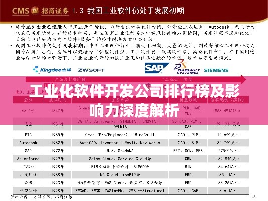 工业化软件开发公司排行榜及影响力深度解析