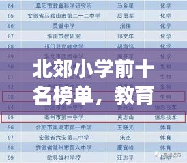 北郊小学前十名榜单，教育卓越，孩子辉煌成就展