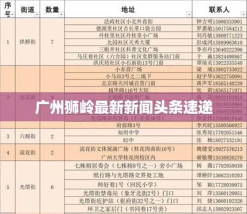 广州狮岭最新新闻头条速递