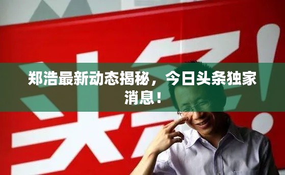 郑浩最新动态揭秘，今日头条独家消息！